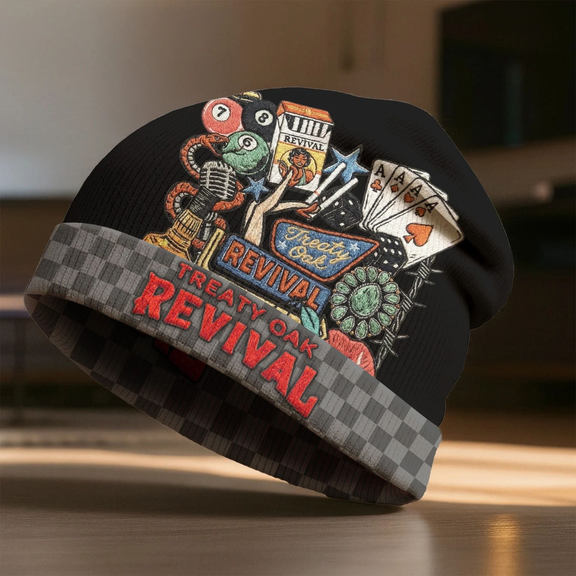 Treaty Oak Revival Edition Beanie Hat - Adult & Kids T-Shirts, Sweatshirts & Hoodies apparel design preview 1