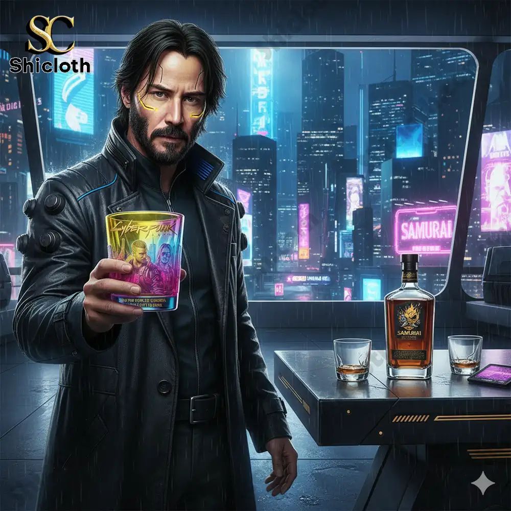 Cyberpunk 2077 Johnny Silverhand Night City Whiskey - Adult & Kids T-Shirts, Sweatshirts & Hoodies apparel design preview 1