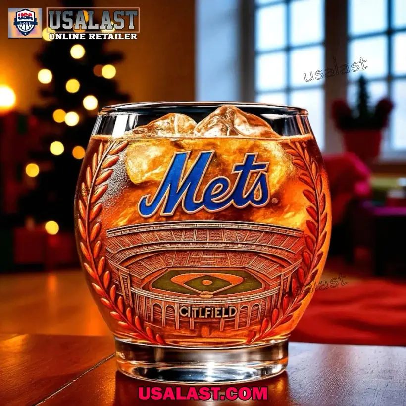 New York Mets 63rd Anniversary Whiskey Glass - Adult & Kids T-Shirts, Sweatshirts & Hoodies apparel design preview 1