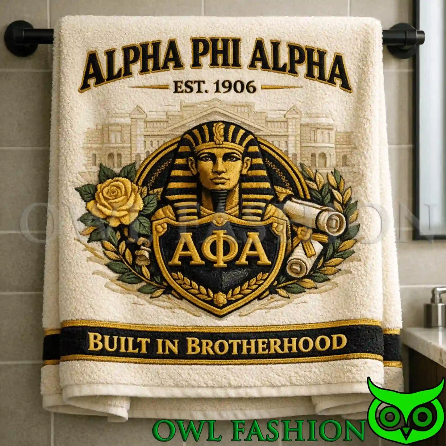Alpha Phi Premium Bath Towels - Adult & Kids T-Shirts, Sweatshirts & Hoodies apparel design preview 1