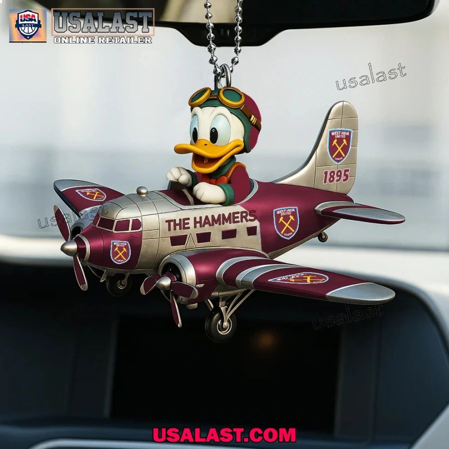 West Ham United x Donald Duck Christmas Hanging - Adult & Kids T-Shirts, Sweatshirts & Hoodies apparel design preview 1
