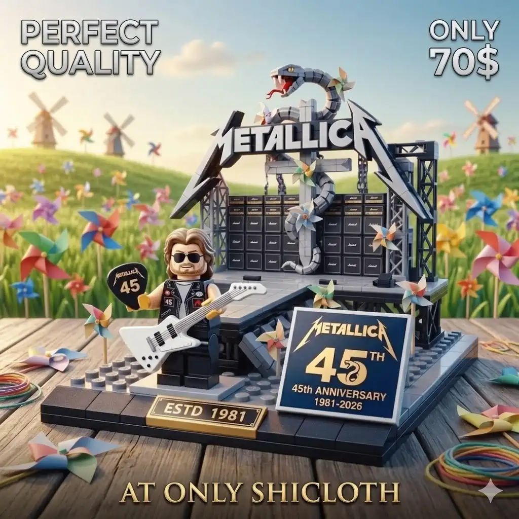 Metallica 45th Anniversary Building Block Set - Adult & Kids T-Shirts, Sweatshirts & Hoodies apparel design preview 1