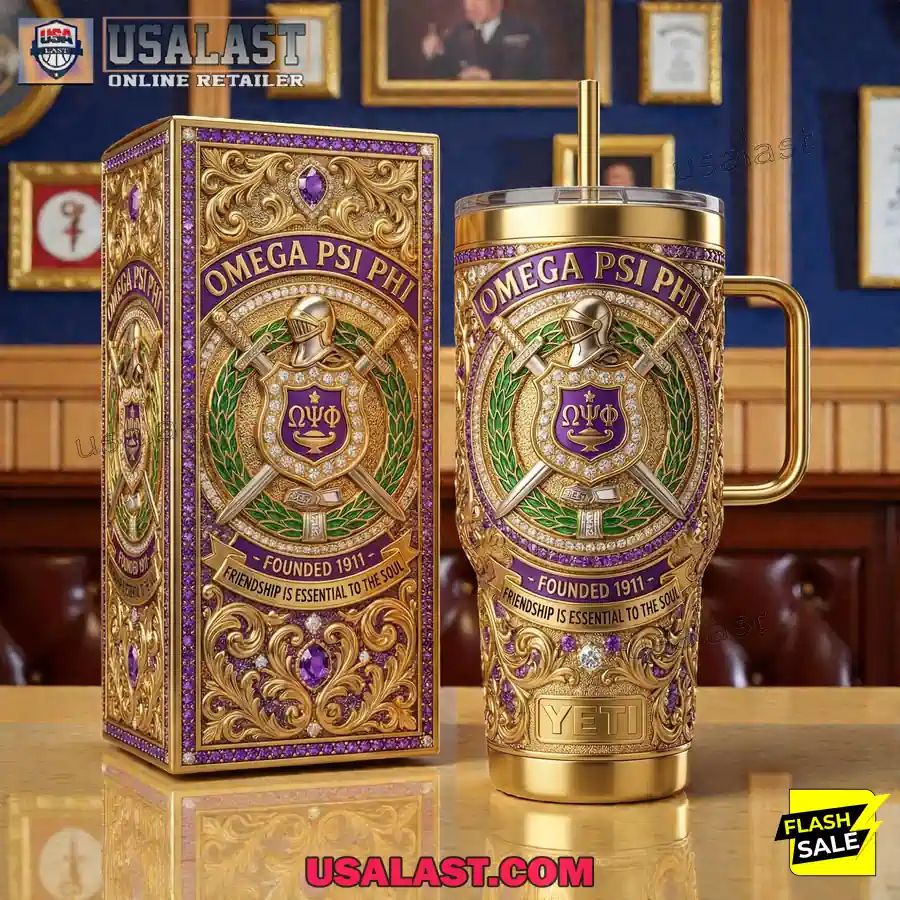 Omega Psi Phi Lovers 40oz Tumbler With Handle - Adult & Kids T-Shirts, Sweatshirts & Hoodies apparel design preview 1