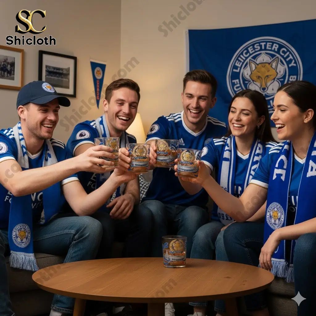 Leicester City 142Nd Anniversary Whiskey Glass - Adult & Kids T-Shirts, Sweatshirts & Hoodies apparel design preview 1