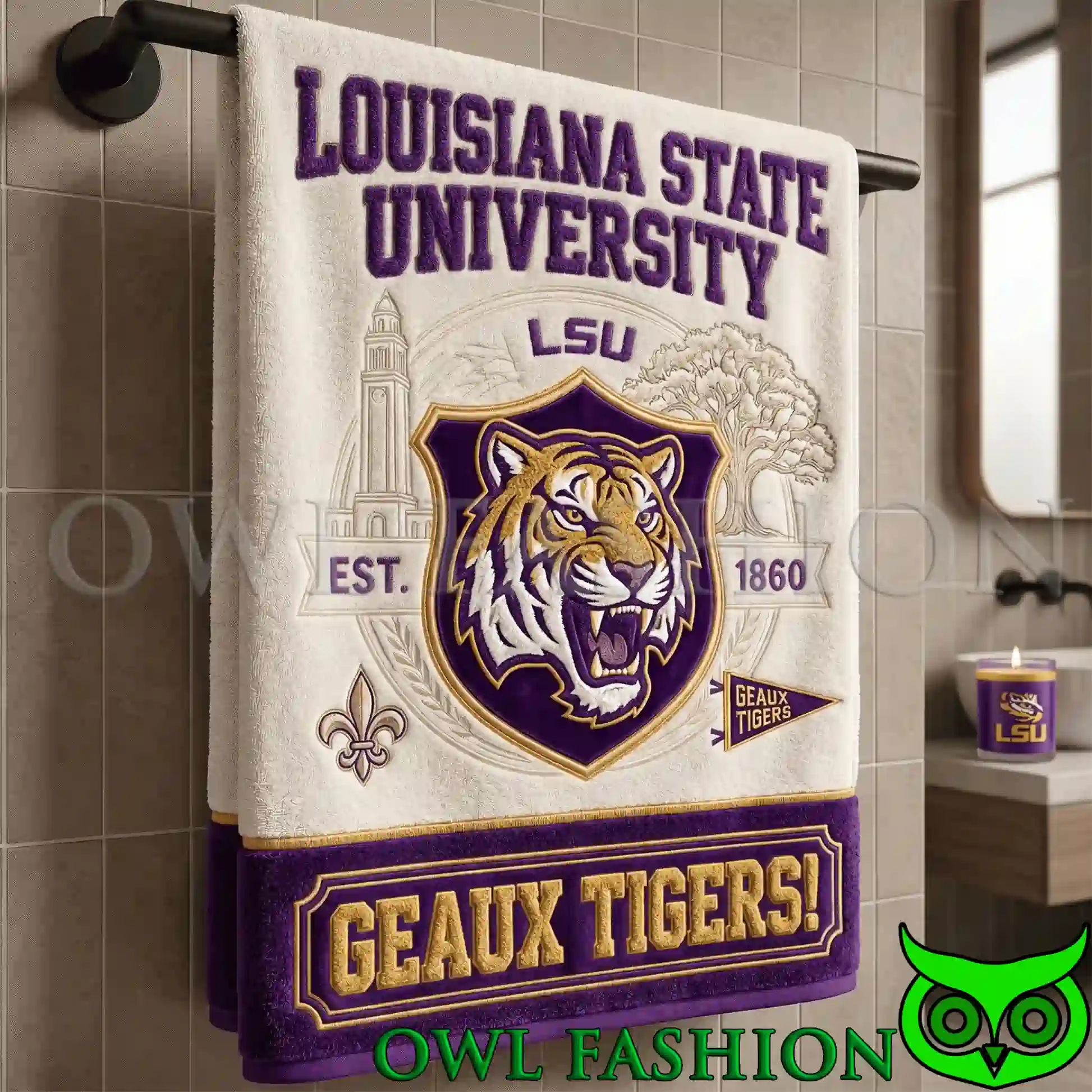 Louisiana State University Geaux Tigers Premium Bath - Adult & Kids T-Shirts, Sweatshirts & Hoodies apparel design preview 1
