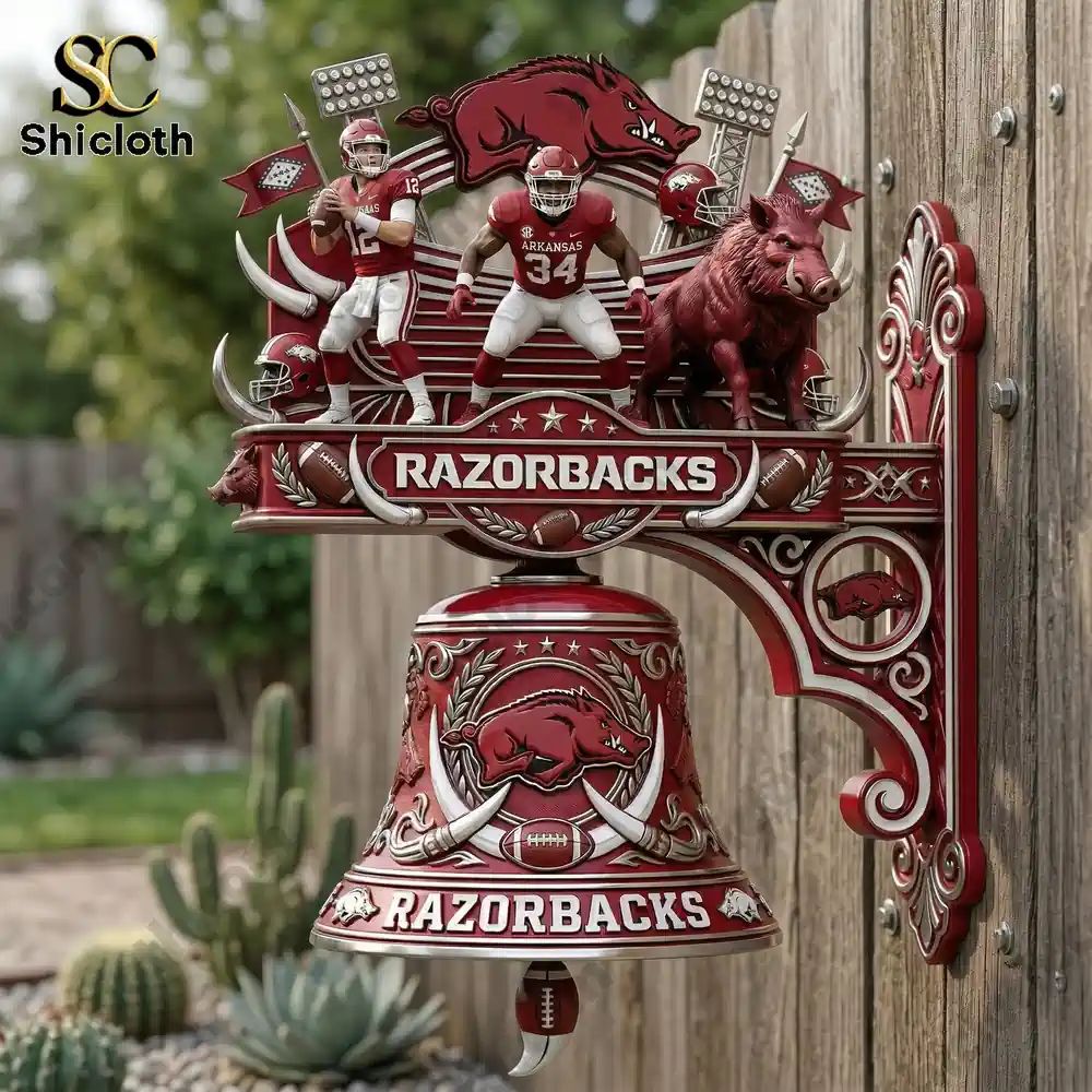 Arkansas Razorbacks Premium Wall Bell - Adult & Kids T-Shirts, Sweatshirts & Hoodies apparel design preview 1