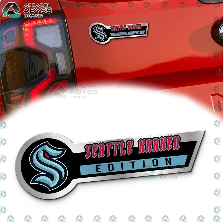Seattle Kraken Edition 3D Engraved Car Name Emblem - Adult & Kids T-Shirts, Sweatshirts & Hoodies apparel design preview 1