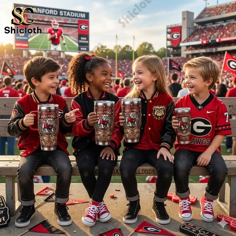 Georgia Bulldogs 40oz Yeti Tumbler With Handle - Adult & Kids T-Shirts, Sweatshirts & Hoodies apparel design preview 1