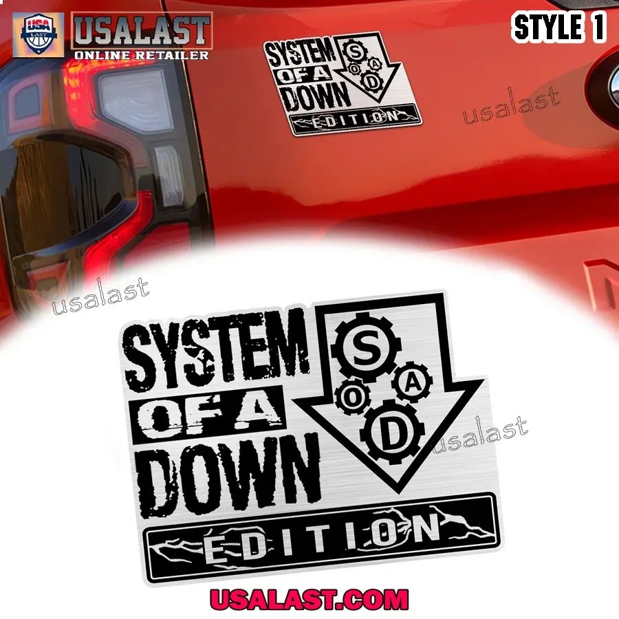 System Of A Down 3D Engraved Car Emblem Badge - Adult & Kids T-Shirts, Sweatshirts & Hoodies apparel design preview 1