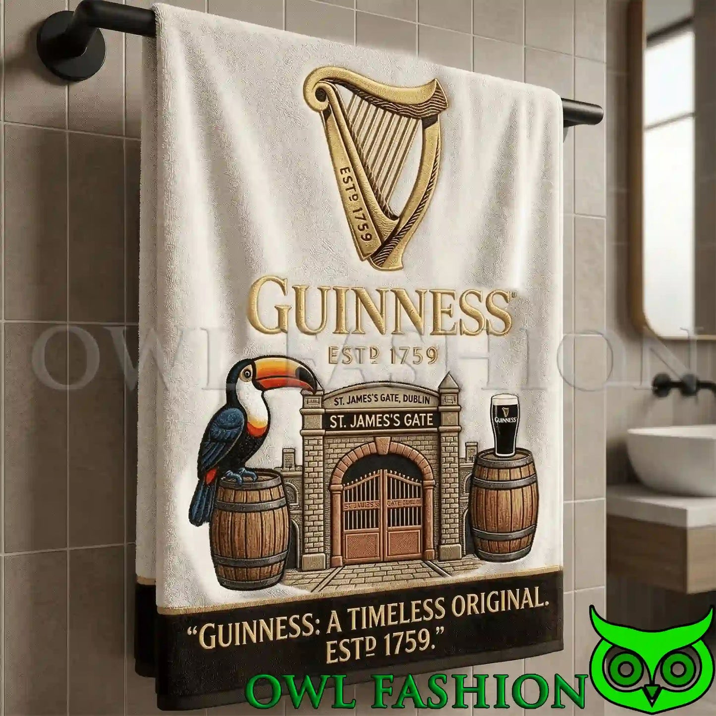 Guinness Premium Bath Towels - Adult & Kids T-Shirts, Sweatshirts & Hoodies apparel design preview 1