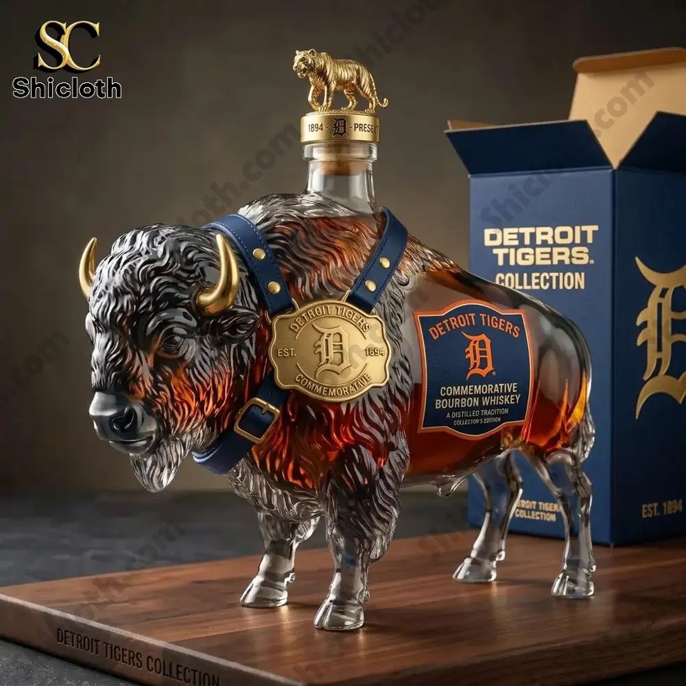 Bison Spirit BuffaloTrace x Detroit Tigers - Adult & Kids T-Shirts, Sweatshirts & Hoodies apparel design preview 1