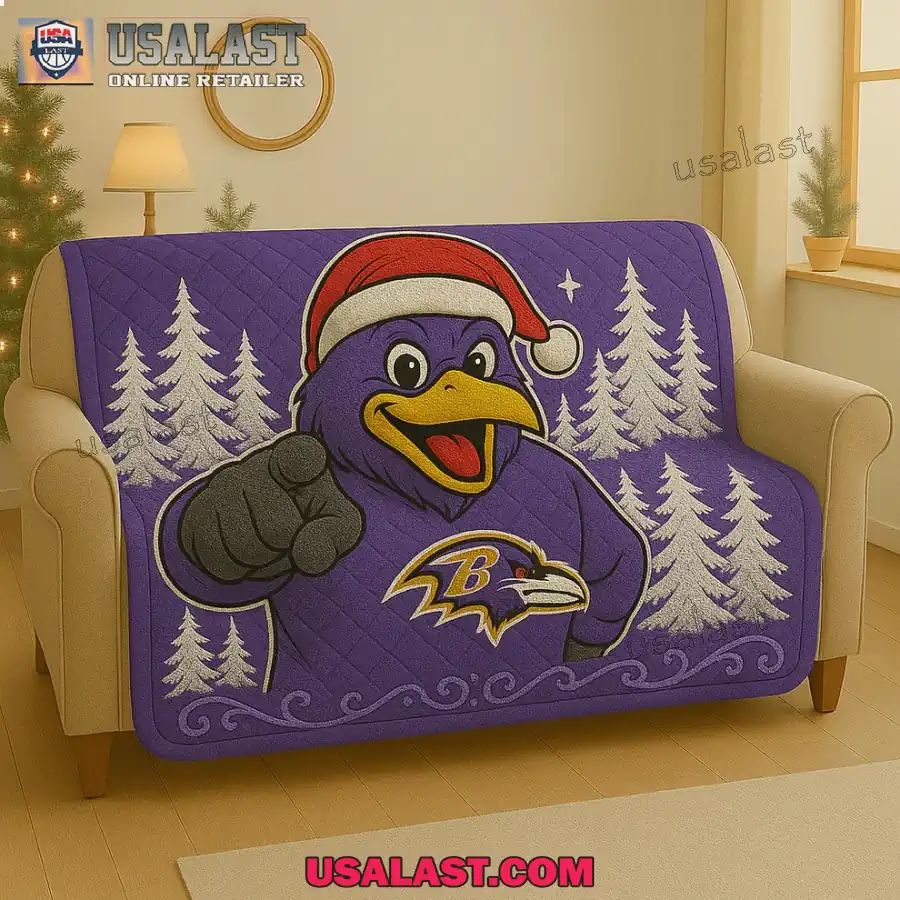 Baltimore Ravens Premium Christmas Fleece Blanket - Adult & Kids T-Shirts, Sweatshirts & Hoodies apparel design preview 1