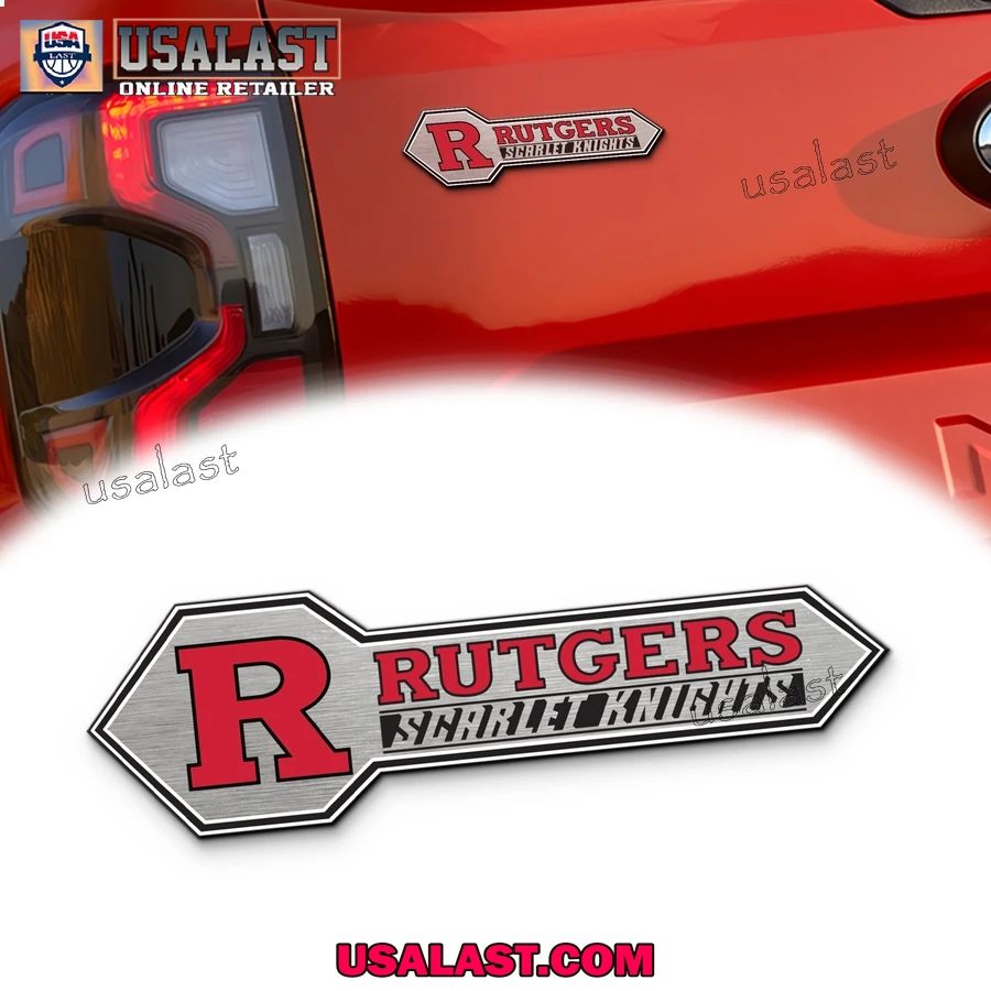 Rutgers Scarlet Knights Edition 3D Car Badge Sticker - Adult & Kids T-Shirts, Sweatshirts & Hoodies apparel design preview 1