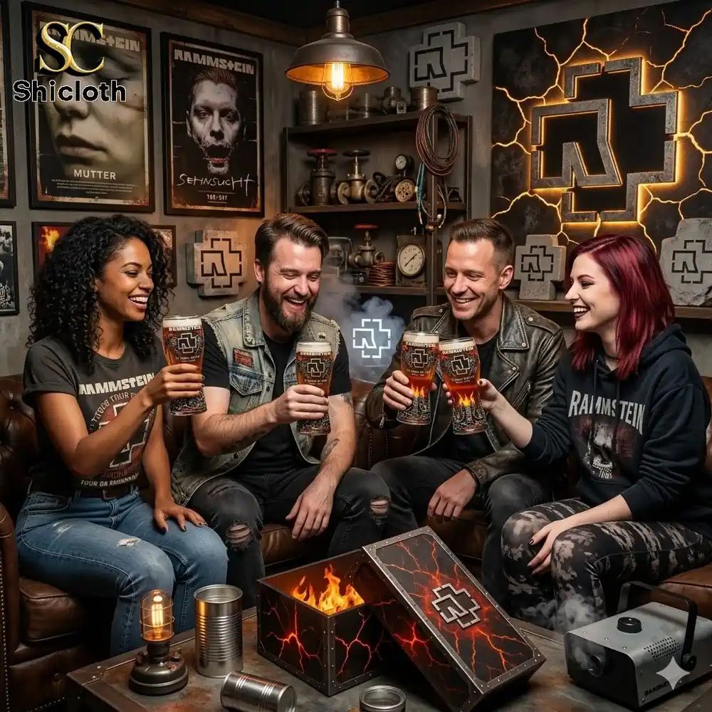 Rammstein 1994-2026 32 Years of Fire Anniversary Pint - Adult & Kids T-Shirts, Sweatshirts & Hoodies apparel design preview 1