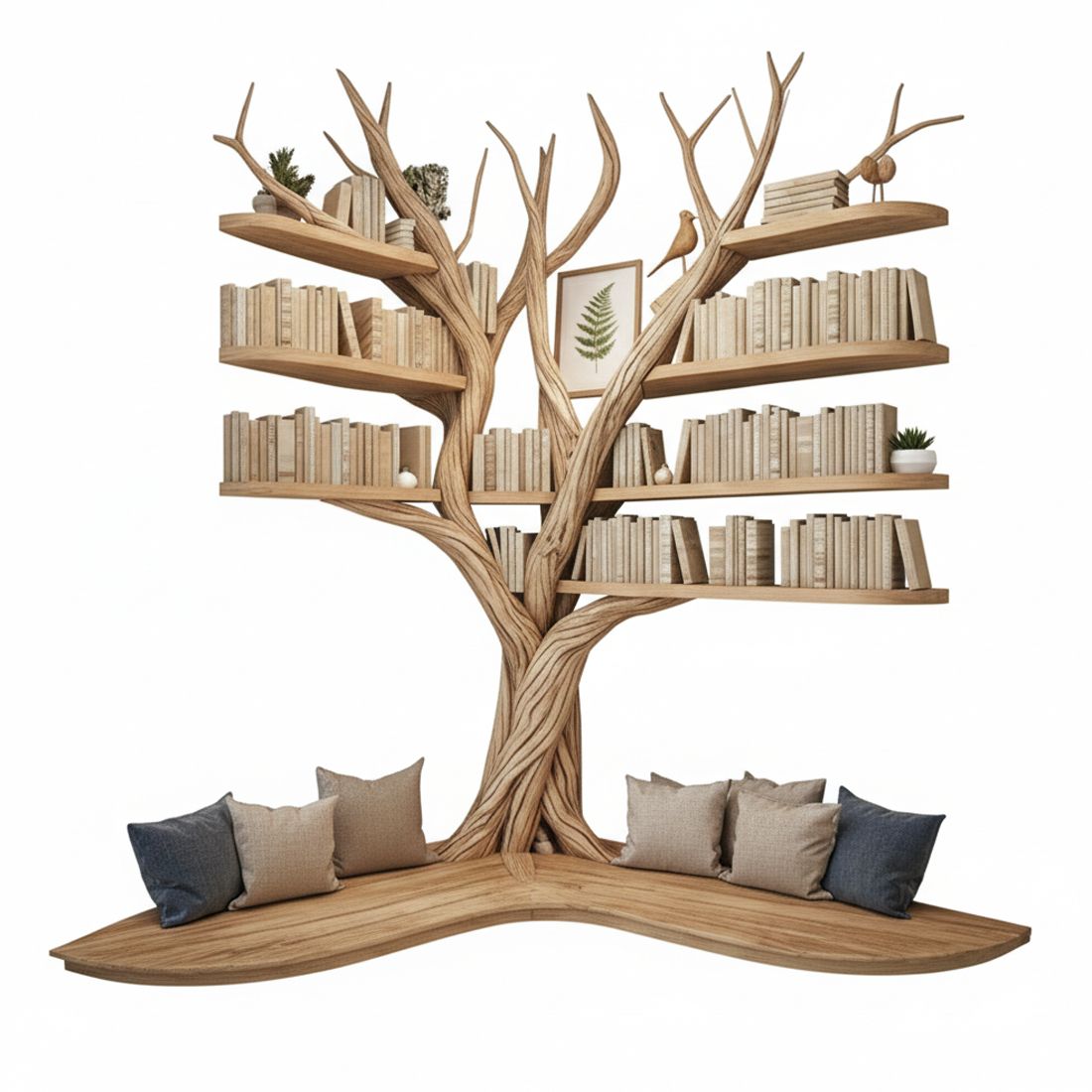 Rustic Tree Branch Floating Corner Shelf with - Adult & Kids T-Shirts, Sweatshirts & Hoodies apparel design preview 1