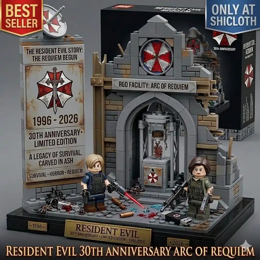 Resident Evil 30Th Anniversary Arc Of Requiem - Adult & Kids T-Shirts, Sweatshirts & Hoodies apparel design preview 1