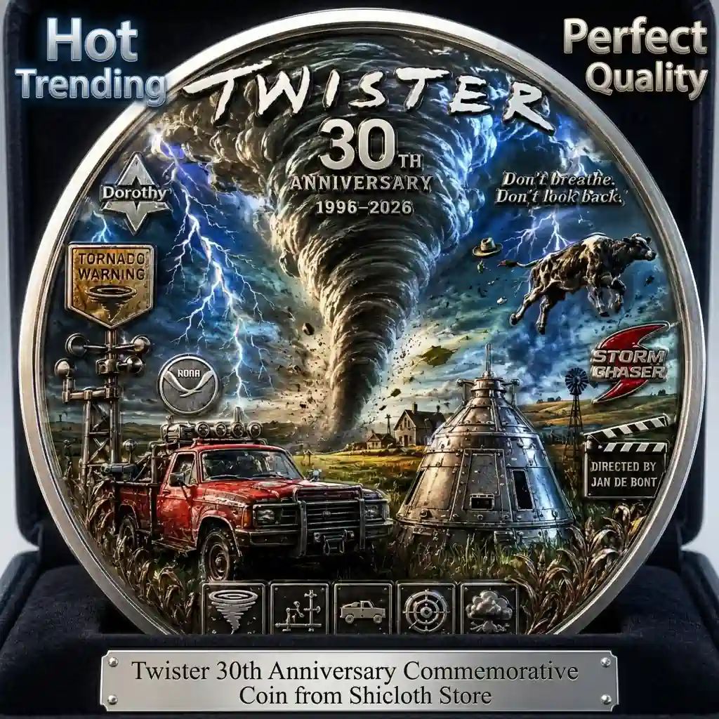 Twister 30th Anniversary Commemorative Coin - Adult & Kids T-Shirts, Sweatshirts & Hoodies apparel design preview 1