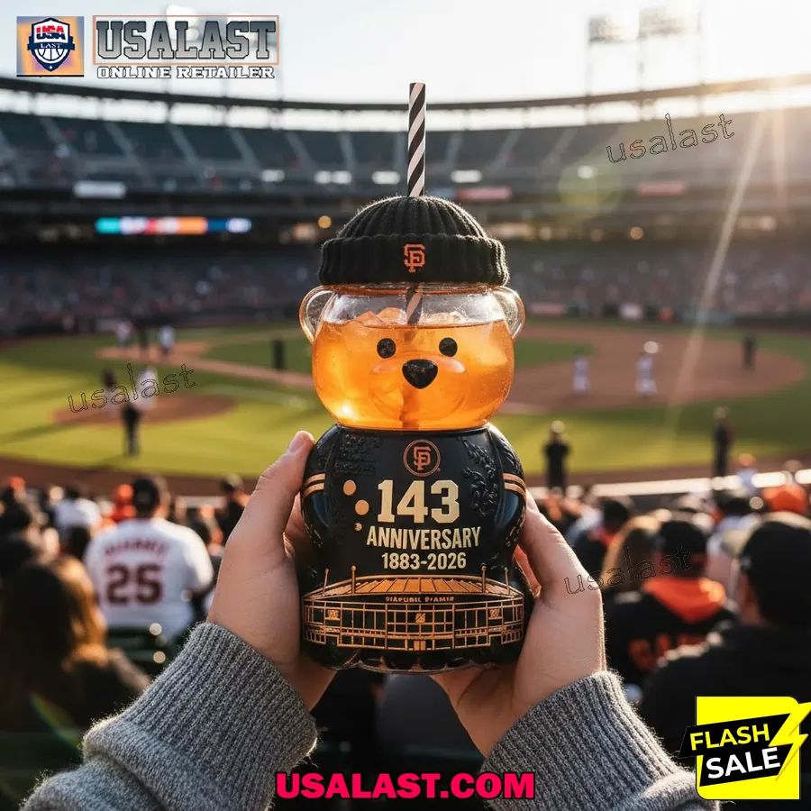 San Francisco Giants 143rd Anniversary 1883-2026 Bear - Adult & Kids T-Shirts, Sweatshirts & Hoodies apparel design preview 1