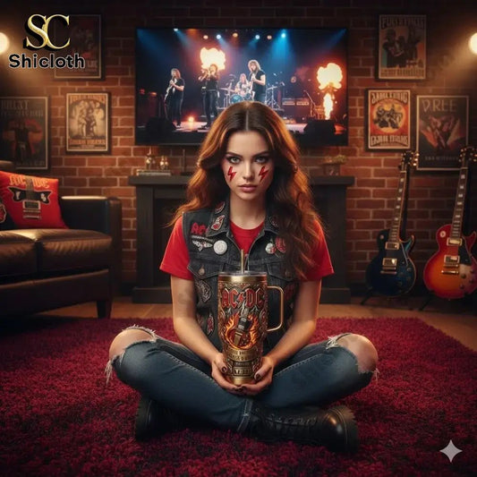 AC DC High Voltage Rock N Roll Yeti Tumbler - Adult & Kids T-Shirts, Sweatshirts & Hoodies apparel design preview 1