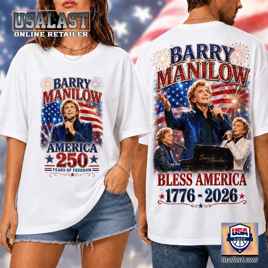 Barry Manilow Bless America 250th Anniversary 3D - Adult & Kids T-Shirts, Sweatshirts & Hoodies apparel design preview 1