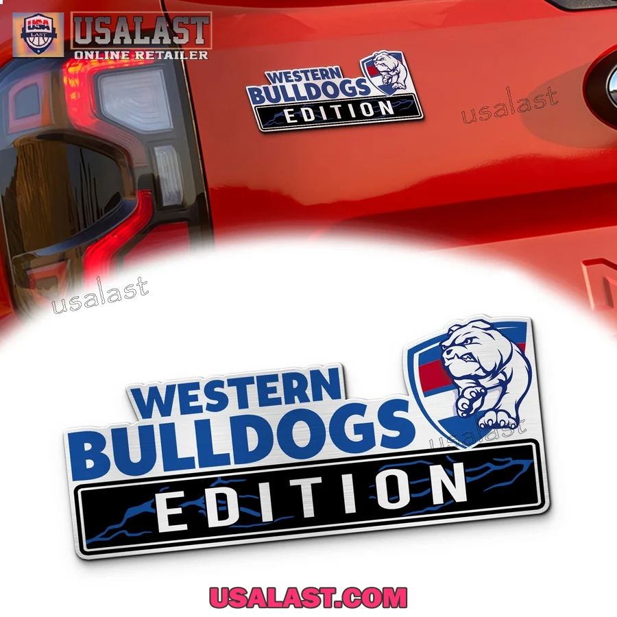 Western Bulldogs Edition Custom 3D Car Badge Sticker - Adult & Kids T-Shirts, Sweatshirts & Hoodies apparel design preview 1
