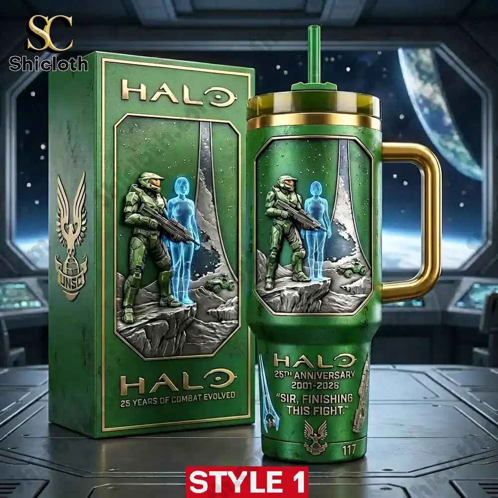 HALO 2001-2026 25th Anniversary Tumbler - Adult & Kids T-Shirts, Sweatshirts & Hoodies apparel design preview 1