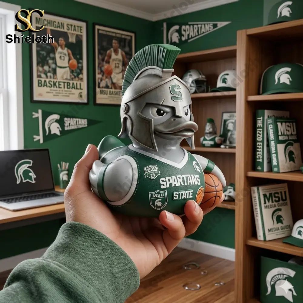 Michigan State Spartans Resin Duck - Adult & Kids T-Shirts, Sweatshirts & Hoodies apparel design preview 1