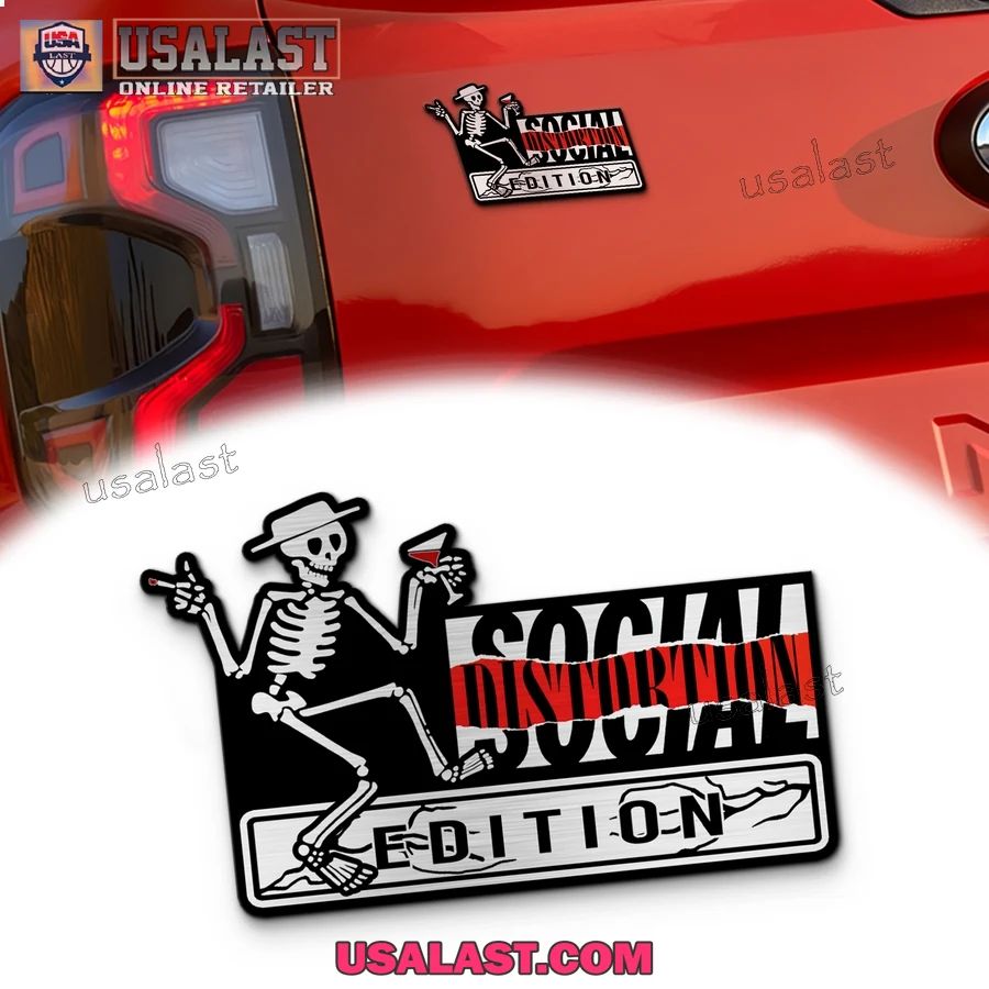 Social Distortion Rock Edition Custom 3D Car Badge - Adult & Kids T-Shirts, Sweatshirts & Hoodies apparel design preview 1