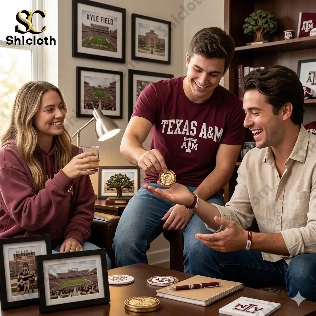 Texas Am Aggies 150th Anniversary Commemorative Coin - Adult & Kids T-Shirts, Sweatshirts & Hoodies apparel design preview 1