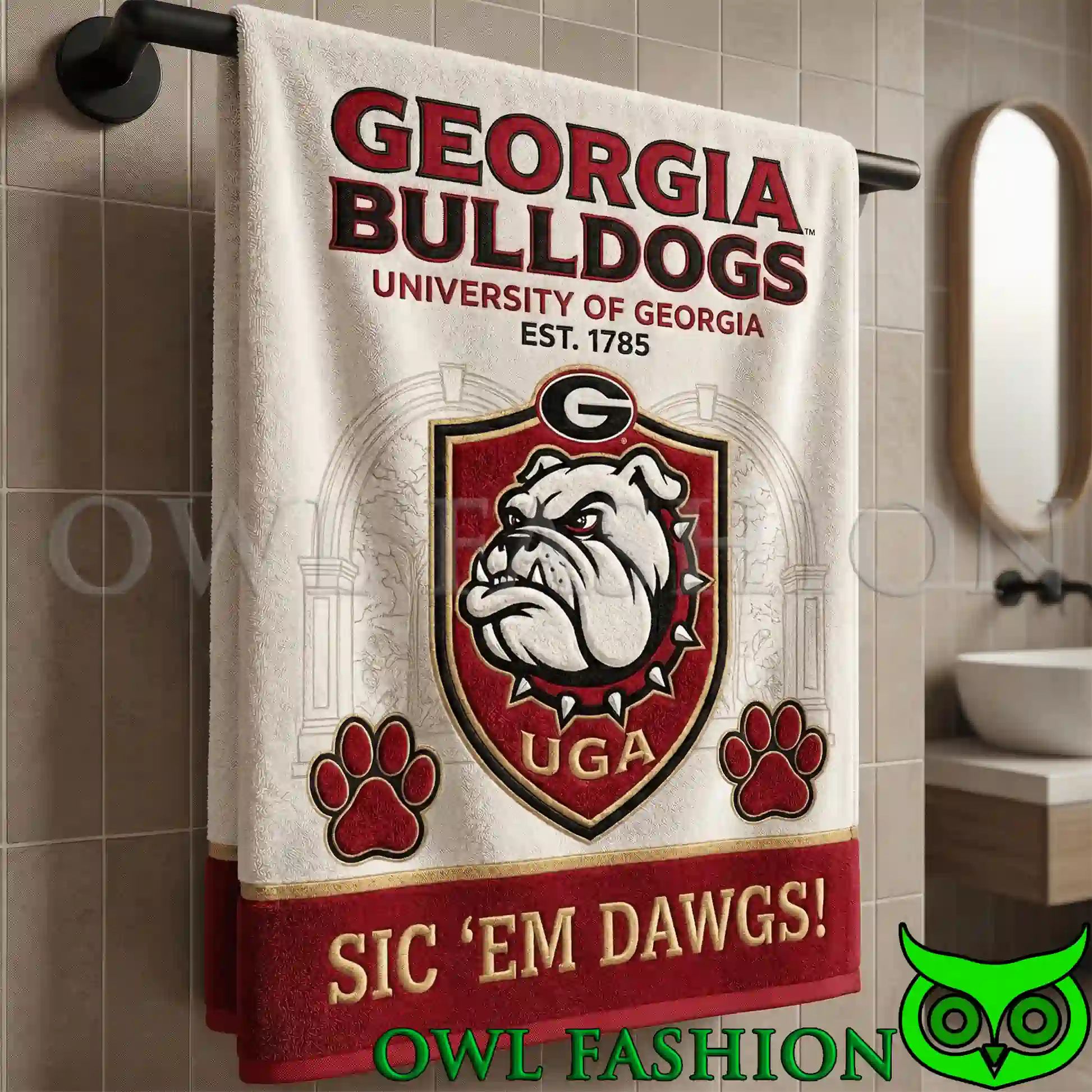 Georgia Bulldogs Premium Bath Towels - Adult & Kids T-Shirts, Sweatshirts & Hoodies apparel design preview 1