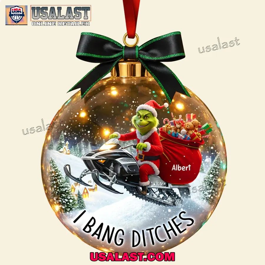 Personalized Grinch Snowmobile Adventure Christmas - Adult & Kids T-Shirts, Sweatshirts & Hoodies apparel design preview 1
