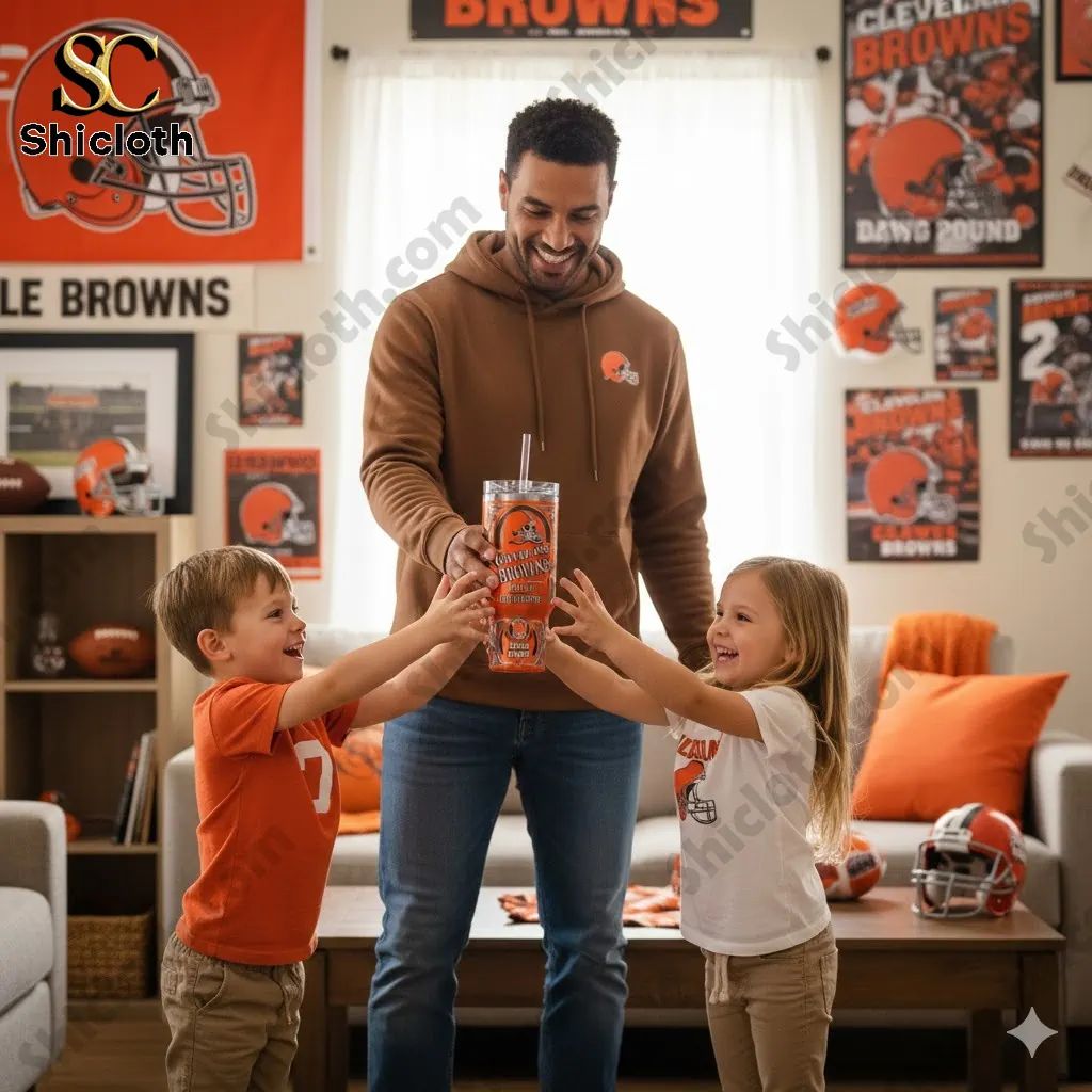 Cleveland Browns Dawg Pound Special YETI Tumbler - Adult & Kids T-Shirts, Sweatshirts & Hoodies apparel design preview 1
