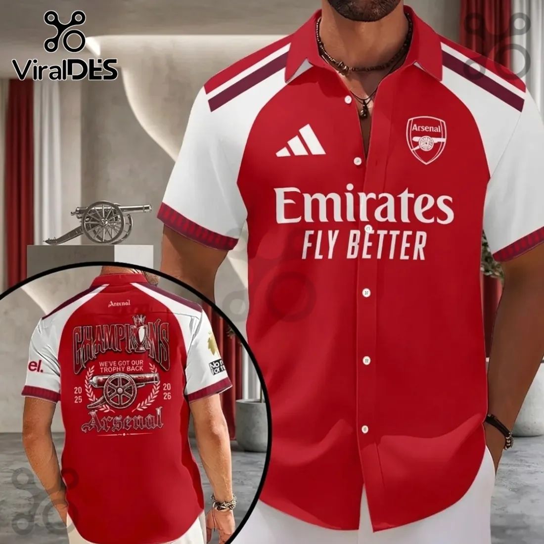 Arsenal FC Premier League Champions 2025-26 - Adult & Kids T-Shirts, Sweatshirts & Hoodies apparel design preview 1