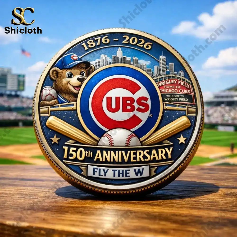 Chicago Cubs 150th Anniversary Fly The W - Adult & Kids T-Shirts, Sweatshirts & Hoodies apparel design preview 1