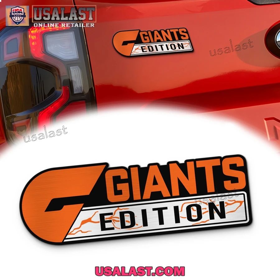 GWS Giants Edition Custom 3D Car Badge Sticker - Adult & Kids T-Shirts, Sweatshirts & Hoodies apparel design preview 1
