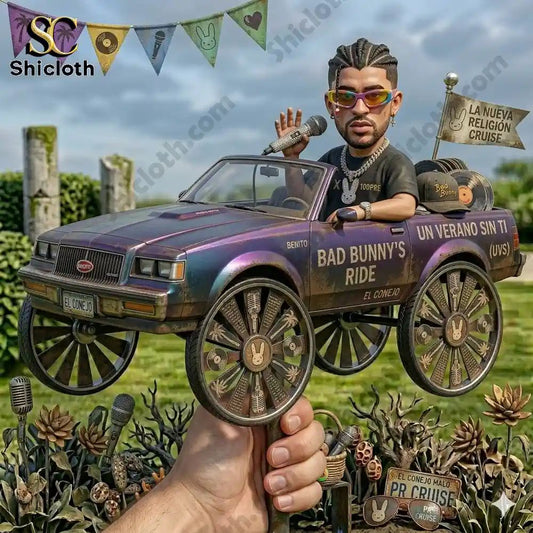 Bad Bunny x Bugatti Chiron Wind Spinner For Garden - Adult & Kids T-Shirts, Sweatshirts & Hoodies apparel design preview 1