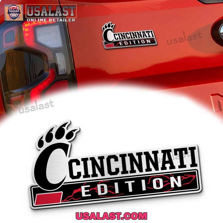 Cincinnati Bearcats Edition 3D Car Emblem Badge - Adult & Kids T-Shirts, Sweatshirts & Hoodies apparel design preview 1