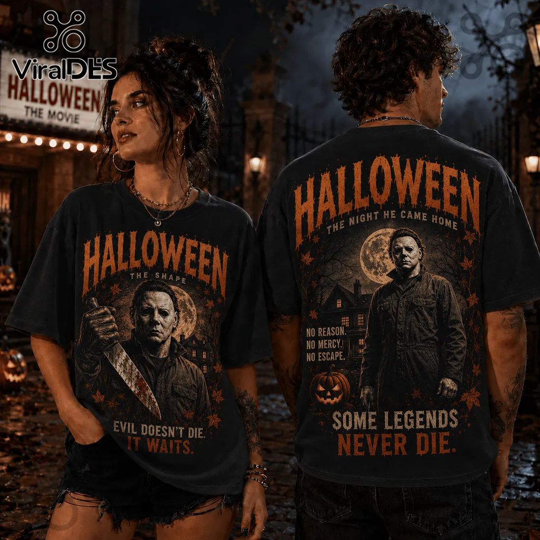 Michael Myers The Shape Halloween Horror - Adult & Kids T-Shirts, Sweatshirts & Hoodies apparel design preview 1