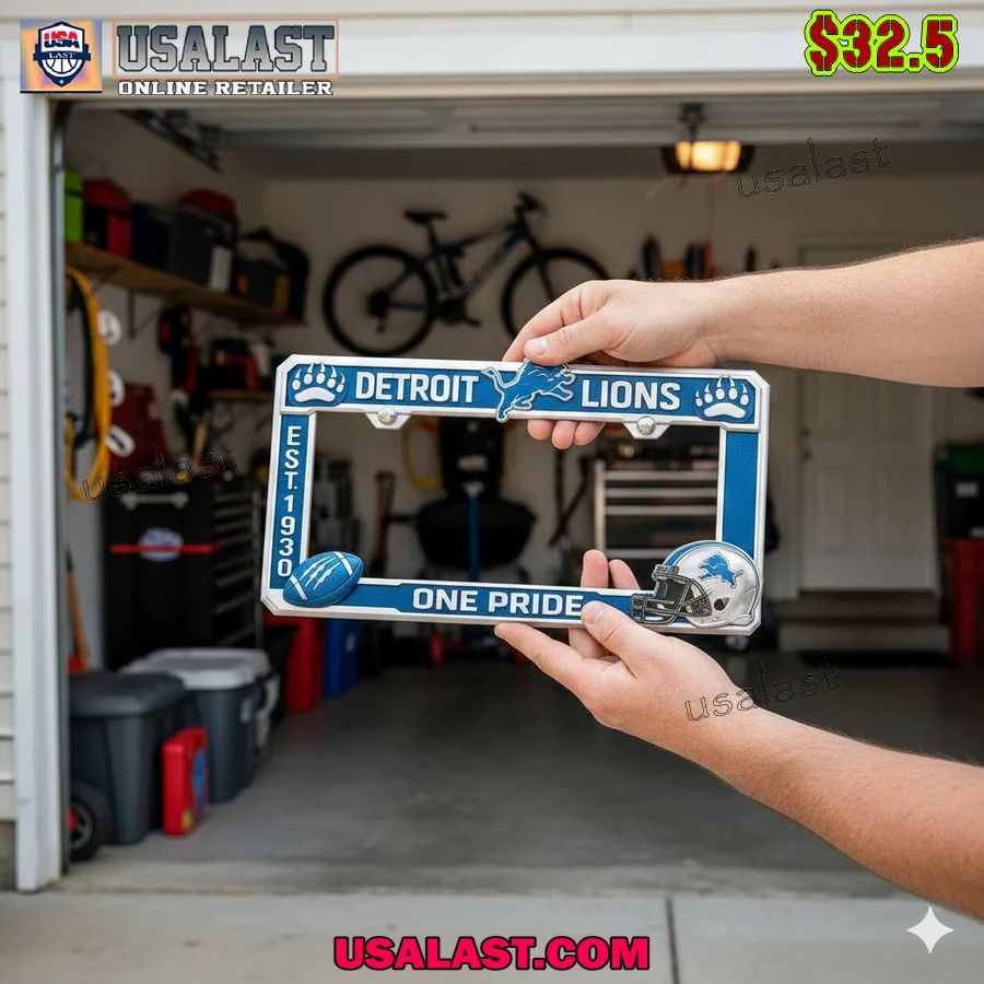 Detroit Lions Limited Edition License Plate Frame - Adult & Kids T-Shirts, Sweatshirts & Hoodies apparel design preview 1