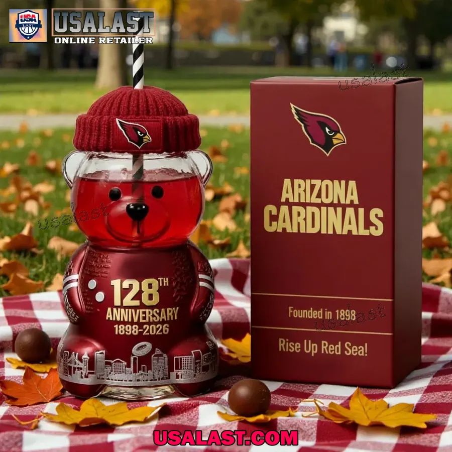 Arizona Cardinals 128th Anniversary Collectible Bear - Adult & Kids T-Shirts, Sweatshirts & Hoodies apparel design preview 1