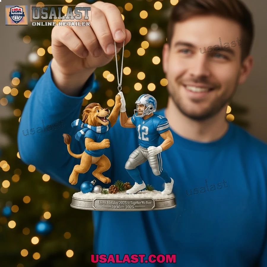 Detroit Lions Holiday 2025 Christmas Ornament - Adult & Kids T-Shirts, Sweatshirts & Hoodies apparel design preview 1