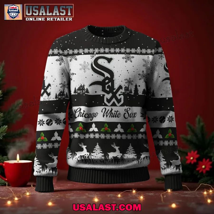 Chicago White Sox Ugly Christmas Sweater Jumper - Adult & Kids T-Shirts, Sweatshirts & Hoodies apparel design preview 1