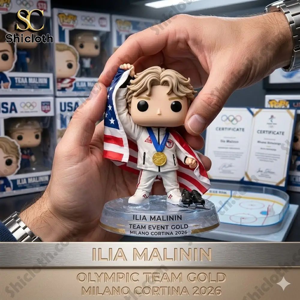 Ilia Malinin Olympic Team Gold Milano Cortina 2026 - Adult & Kids T-Shirts, Sweatshirts & Hoodies apparel design preview 1
