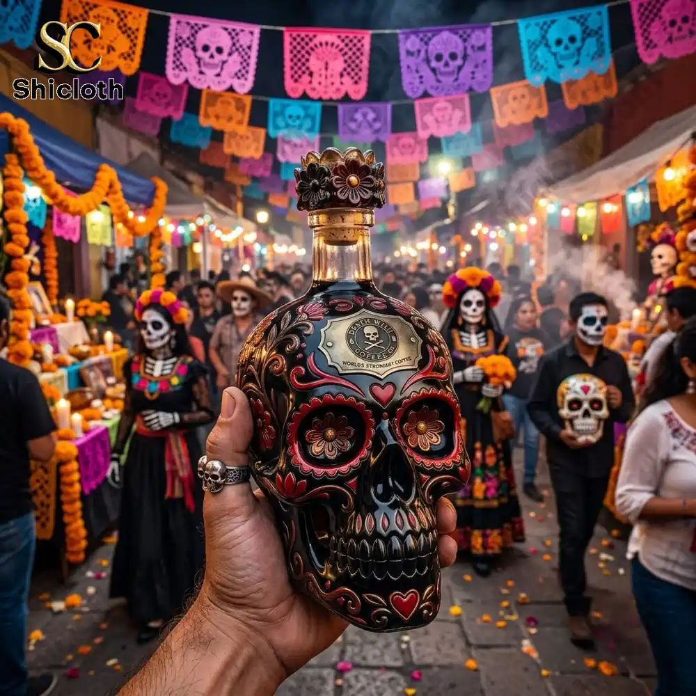 Death Wish Coffee World's Strongest Tequila Skull - Adult & Kids T-Shirts, Sweatshirts & Hoodies apparel design preview 1