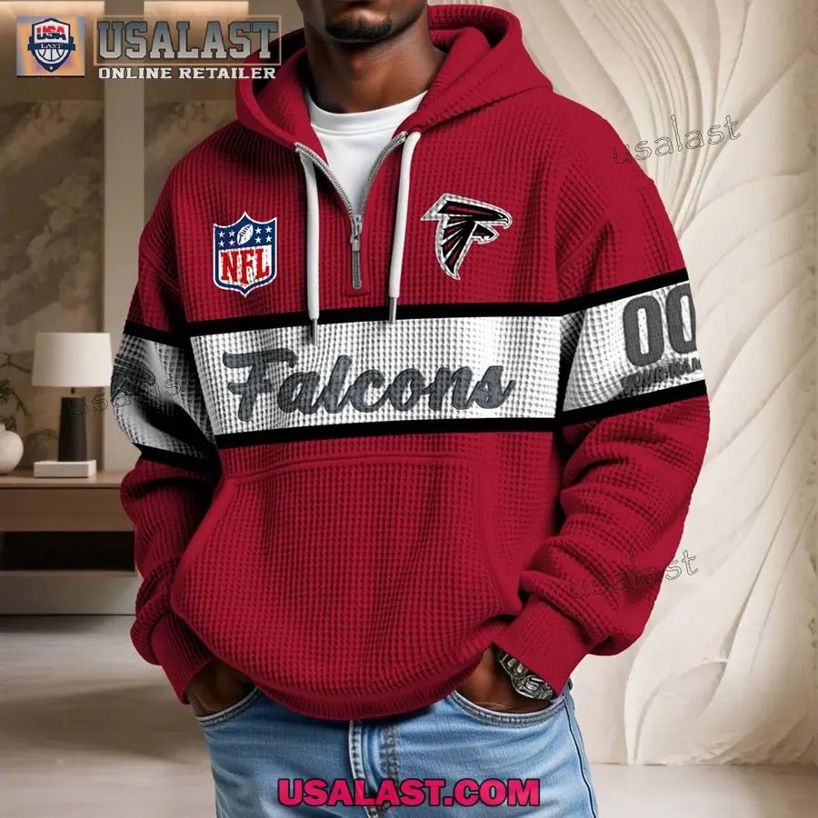 Atlanta Falcons Waffle Half Zip - Adult & Kids T-Shirts, Sweatshirts & Hoodies apparel design preview 1