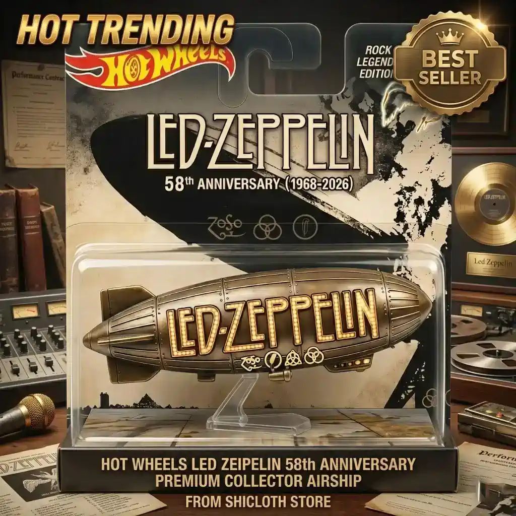 Wheels Led Zeppelin 58th Anniversary Premium - Adult & Kids T-Shirts, Sweatshirts & Hoodies apparel design preview 1