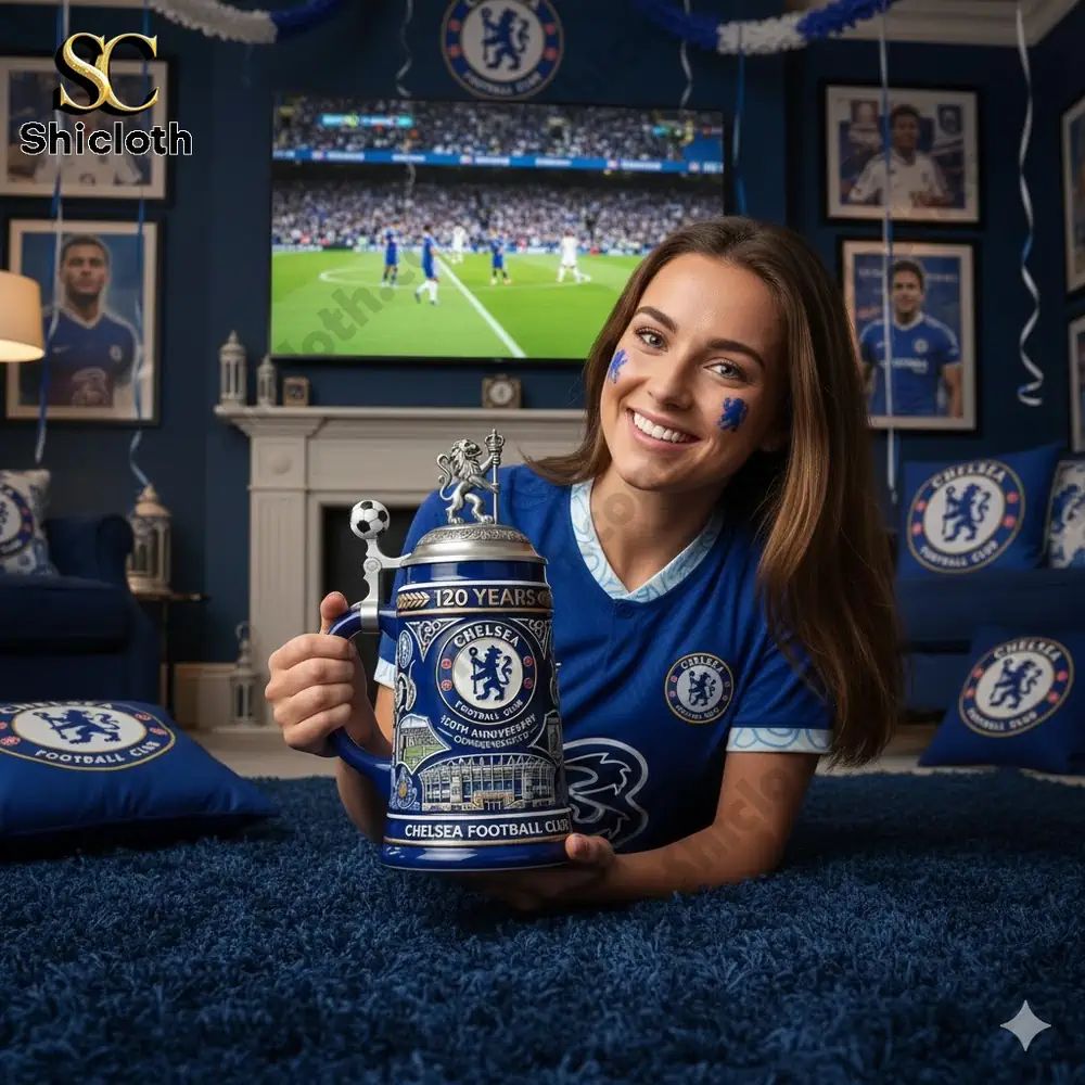 Chelsea Football Club 120th Anniversary Commemorative - Adult & Kids T-Shirts, Sweatshirts & Hoodies apparel design preview 1