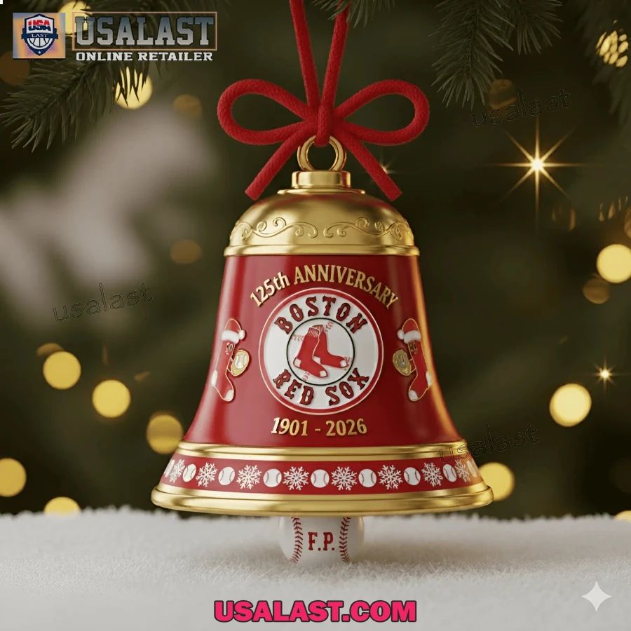 Boston Red Sox 125th Anniversary Christmas Bell - Adult & Kids T-Shirts, Sweatshirts & Hoodies apparel design preview 1