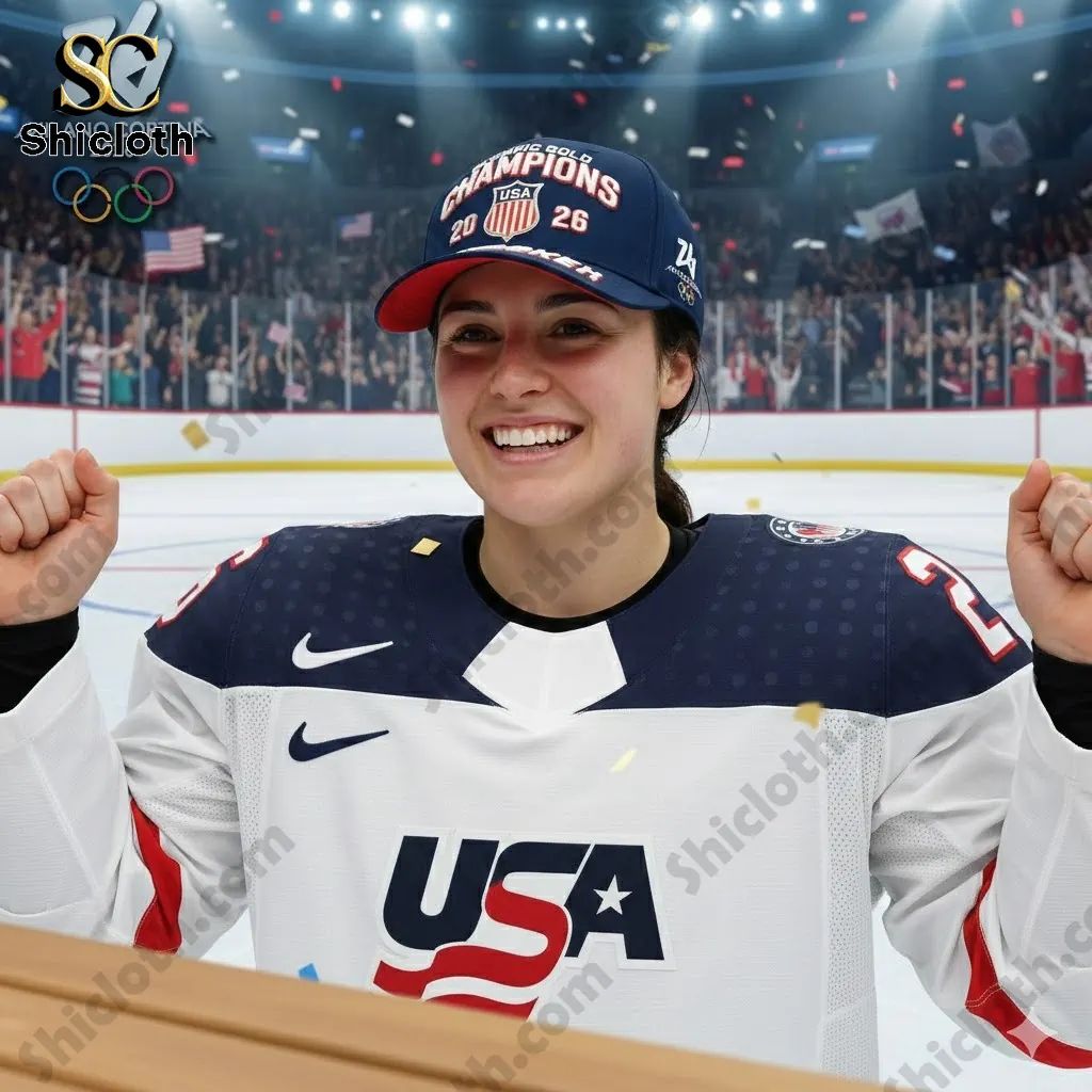 Team Usa Hockey 2026 Olympic Gold Milano Cortina - Adult & Kids T-Shirts, Sweatshirts & Hoodies apparel design preview 1