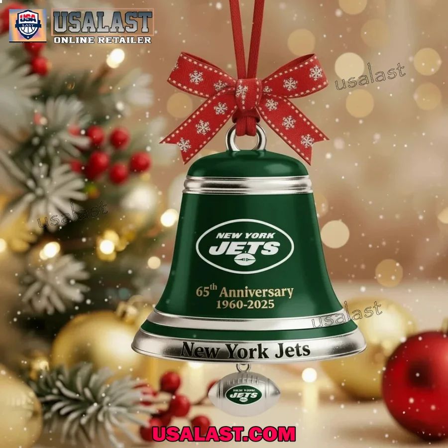 New York Jets 2025 Christmas Bell Ornament - Adult & Kids T-Shirts, Sweatshirts & Hoodies apparel design preview 1